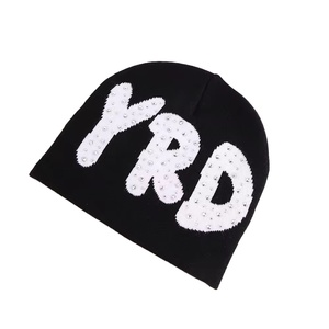 High Quality Custom Logo Rhinestone Winter Beach Character <b>Beanie</b>-Warm Breathable <b>Waterproof</b> Acrylic Knit Unisex Adult - Product Image 2