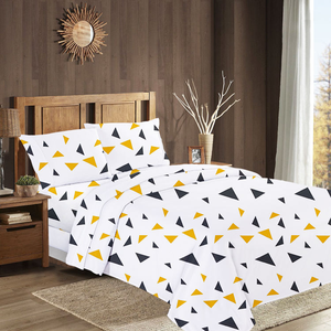 00% Cotton Bed <b>Sheets</b> Set Luxury Printed <b>Flat</b> <b>Fitted</b> <b>Sheet</b> Sets - Product Image 3