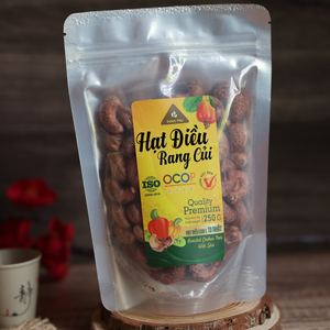 เม็ดมะม่วงหิมพานต์อบเปลือก ไม่ปอกเปลือก คุณภาพพรีเมียม ออร์แกนิค ได้รับการรับรองมาตรฐาน ISO จากเวียดนาม ขนาด W180 250 กรัม บรรจุซองซิป แบรนด์โรงงาน ขนมขบเคี้ยวแบบขายส่ง รสเค็ม หอมเนย รสชาติไม่เหมือนใคร - Product Image 2