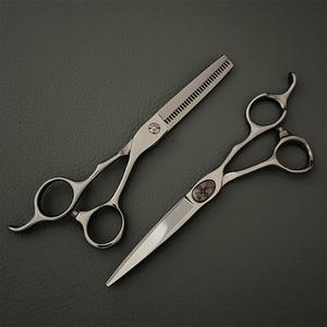 Ciseaux de barbier professionnels faits à la main en acier inoxydable 4Cr13, manche long, pour droitiers, ensemble de coupe de cheveux pour salon de coiffure et coiffure - Product Image 3