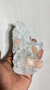 Radha Arts Apophyllite Zéolite, spécimen minéral, pierre naturelle avec cluster de Stilbite, cristal de guérison, géode, 5,5 pouces, 2,68 kg - Product Image 2