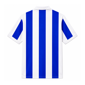 Camiseta de fútbol personalizada de la hermandad Zeta Phi Beta, manga corta, logotipo en la parte delantera, camisa de poliéster a rayas azules y blancas para mujer - Product Image 3