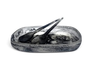 Meilleures ventes pour la maison et la cuisine : Ensemble élégant de plateau de service et de saladiers avec 2 cuillères, idéal pour la table et les aliments. - Product Image 5