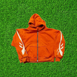 Conjunto de Sudadera y Pantalones Deportivos de Dos Piezas con Logotipo Personalizado, Lavado Ácido, Efecto Desgastado, Estilo Urbano, Oversize, de Algodón y Felpa - Product Image 6