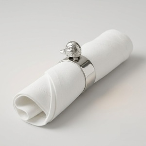 Anneaux de serviette modernes en acier inoxydable, porte-serviettes métalliques pour une table élégante, fournitures pour hôtels et restaurants à bon prix - Product Image 3