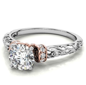 Bague de Fiançailles Solitaire en Moissanite, Argent Sterling 925 Plaqué Or Blanc, Luxe, pour Mariage, Anniversaire, Fête - Product Image 2