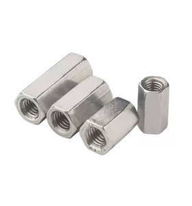 Tuerca hexagonal industrial larga de 8 mm, de acero, totalmente roscada, autoblocante, lisa, para maquinaria de construcción - Product Image 3
