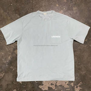 เสื้อถักผ้าคอตตอนขนาดใหญ่สำหรับผู้ชายและผู้ชายเสื้อยืดมีน้ำหนักไม่มากเย็บปักโลโก้ออกแบบได้ตามต้องการ - Product Image 3