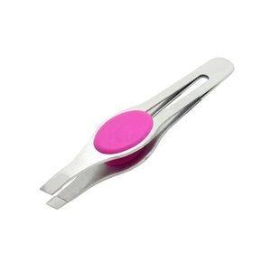 แหนบดึงขนคิ้วพร้อมหวี ด้ามจับหลากสี ผลิตจากสแตนเลส ใช้ได้สองด้าน สำหรับตกแต่งทรงคิ้ว รับผลิตแบบ OEM ODM - Product Image 5