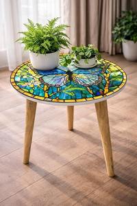 Table basse rectangulaire en bois d'acacia style Art Déco avec plateau relevable et rangement, fabriquée en Inde, décoration de salon pour Diwali - Product Image 2