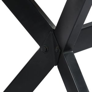 โต๊ะรับประทานอาหารเหล็กโครงไม้มะม่วงสีขาวดำ - Product Image 6