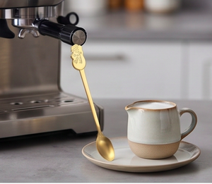 Cute Cartoon Gold Tea Spoon Set In Stainless Steel Fun Flatware For Kids Parties <b>Gifting</b> Wedding Tables And Home Use - Product Image 4