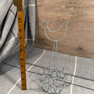 Farm Fresh <b>Egg</b> Carry Basket, Durable Metal <b>Storage</b> with Open Design - Product Image 1