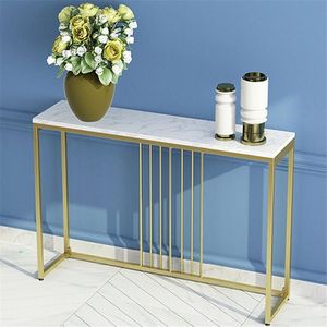 Handcrafted Metal <b>Console</b> <b>Table</b> with Marble Top Modern Design Luxury Living Room Furniture Customizable Easy to Clean - Product Image 2