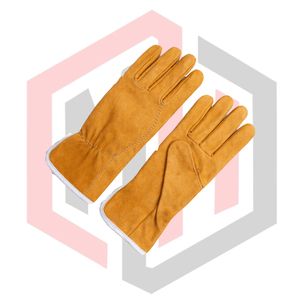 Premium Leather <b>Driver</b> <b>Glove</b> Full Grain Cowhide Split Leather Back Anti-Slip Tear-Resistant Breathable Silicone-Free Safety - Product Image 2