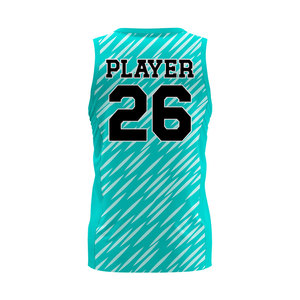 Customized Printed Men's Sleeveless V Neck Pullover Pro <b>Level</b> Basketball Jersey Breathable Moisture Wicking Quick Dry Mesh - Product Image 3