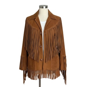 แจ็คเก็ตบอมเบอร์หนังแท้สไตล์วินเทจสีพื้นสำหรับผู้หญิง ดีไซน์หรูหรา ปิดด้วยกระดุม แห้งเร็ว ระบายอากาศได้ดี แบบสองด้าน - Product Image 6