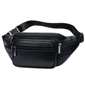Riñonera de cuero con logotipo personalizado para mujer, bolso de cintura para correr, impermeable, al aire libre para viaje y Fitness, venta al por mayor - Product Image 1