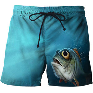Pantalones Cortos de Mezclilla para Hombre, Estampado con Temática de Pesca, Cintura Media, Impermeables, Resistentes al Viento, de Secado Rápido, Transpirables, Mezcla de Poliéster y Algodón, Casuales de Verano - Product Image 3