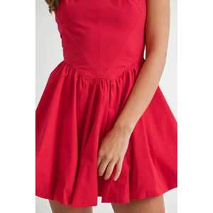 MABLE-Mini robe en popeline à encolure carrée, variante remplie à la main - Product Image 5