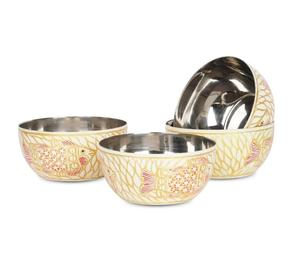 Bol de service en métal émaillé pour chocolat, fruits secs et fruits frais, style classique, design artisanal - Product Image 5