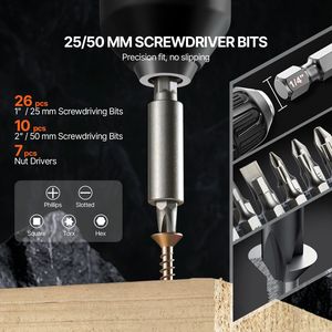 70-Piece Multipurpose Drill and Driver <b>Bit</b> <b>Set</b> <b>Screwdriver</b> <b>Bit</b> <b>Set</b> for Wood Metal Cement Drilling and Screwing - Product Image 4