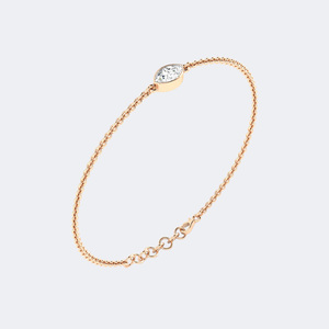 0.50CTW Marquise Cut Diamond Station Bracelet Bezel Set <b>Solid</b> <b>Gold</b> Elegant Link Chain Jewelry Minimalist Gift for Women - Product Image 6