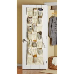 Organizzatore da Appendere Sopra la Porta con 42 Tasche, Contenitore Pieghevole in Tela per Soggiorno - Product Image 1
