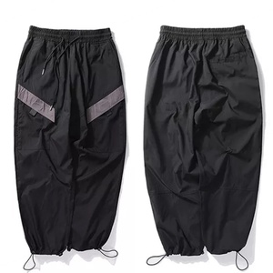 OEM High Quality Men Polyester Streetwear <b>Trousers</b> <b>Drawstring</b> Ankle Windbreaker Baggy Jogger Gym Training Track Pant - Product Image 2