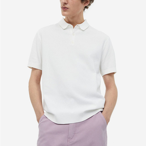 Vêtements de golf pour hommes, logo brodé personnalisé, vêtements décontractés, 100% coton, polo de golf uni pour hommes - Product Image 1