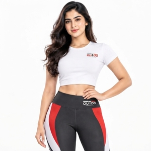 Fitness <b>Leggings</b> for Gym & Yoga Workouts Sublimation <b>Printed</b> Design for Adults Stretchable Breathable Knitted Mid Waist - Product Image 5