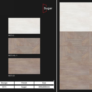 Carreaux muraux en céramique 300x600mm pour salle de bain et cuisine, finition brillante ou mate, texture effet sucre, design mural intérieur luxueux. - Product Image 1