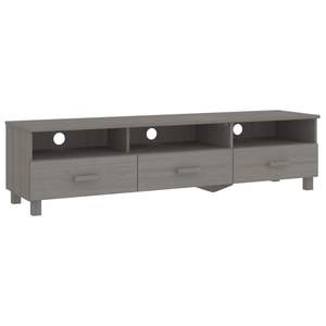 HAMAR <b>Light</b> Gray Solid Wood Pine <b>TV</b> Stand 62.2"x15.7"x15.7" - Product Image 2