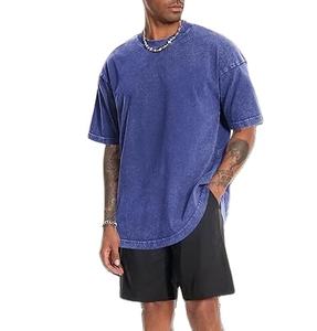 T-shirt Homme Uni Col Rond Qualité Supérieure Coupe Oversize Épaules Tombantes Grammage Lourd Respirant Grandes Tailles - Product Image 5