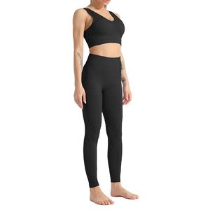 Premium Quality Women's Plaid Seamless Sports Running Fitness <b>Yoga</b> Set Comfortable & Breathable for Gym & Home Practice - Product Image 1