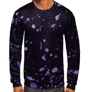 Sweat-shirt à col rond pour homme, coupe classique, en coton tricoté, style décontracté d'automne, avec blocs de couleur - Product Image 3