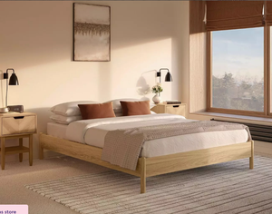 Base de cama moderna y sencilla para juego de dormitorio/muebles de dormitorio hecha de madera maciza. - Product Image 1