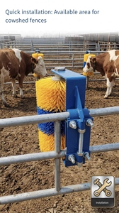 Nuova Spazzola Rotante per la Toelettatura delle Mucche in PP Resistente, Strumento Durevole per la Pulizia degli Animali da Fattoria - Product Image 6
