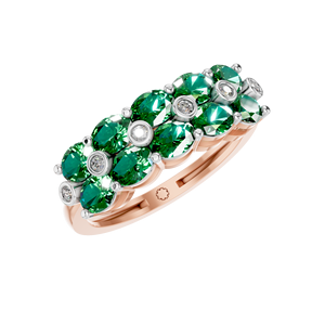 Unisex Luxury Custom OEM ODM 14K 18K Gold <b>Emerald</b> <b>Band</b> <b>Ring</b> IGI Certified Oval Cut Fine Jewelry for Weddings Parties-Wholesale - Product Image 1