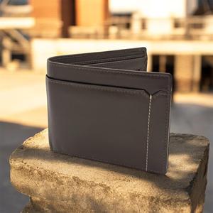 Genuine Leather Classic Men <b>Wallet</b> <b>RFID</b> Blocking Flap Closure Bifold Short <b>Wallet</b> for Daily Gift Cash Use - Product Image 1