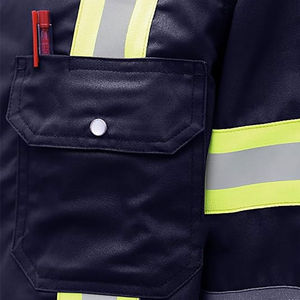 Chemises à boutons haute visibilité style réfléchissant en tissu satiné de coton, sur mesure pour vêtements de travail professionnels, douces et respirantes - Product Image 5