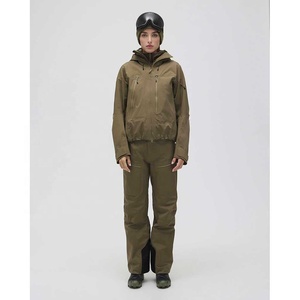 Conjunto de Chaqueta y Pantalones de Esquí Impermeables Color Verde Oliva para Mujer, con Capucha y Cierre, Traje para Nieve, Abrigo Deportivo para Dama - Product Image 1