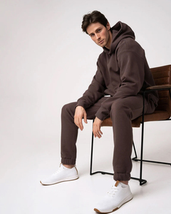 Couple oversized fleece tracksuit pullover hoodie jogger <b>pants</b> unisex winter casual matching sweatsuit set - Product Image 6