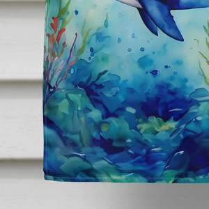 Delfín decorativo patio Banner ilustraciones gran porche manga poste casa bandera Multicolor poliéster colgante de pared tamaño de Casa Premium - Product Image 4
