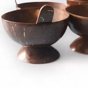 ชามเปลือกมะพร้าวแบบยั่งยืนเป็นมิตรต่อสิ่งแวดล้อม ทำด้วยมือ สลักลายตามสั่ง ของขวัญงานปาร์ตี้สไตล์โบฮีเมียน ผู้จัดจำหน่าย - Product Image 1