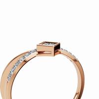 Bague de luxe en moissanite de fournisseur indien avec pierre ronde, bijoux de mariage élégants pour occasions spéciales, en vente