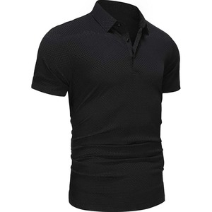 Camiseta de Golf de Alta Calidad para Hombre, Corte Ajustado, Manga Corta, Verano, Transpirable, Tejido de Punto, Color Liso, Secado Rápido, Diseño Sólido - Product Image 3