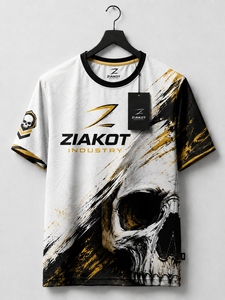 ZIAKOT industry Nouveau design T-shirt de performance gris royal-orange personnalisé pour homme - Product Image 5