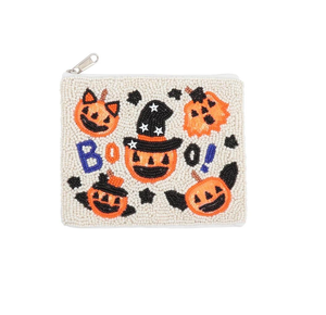 Pochette à monnaie de luxe brodée de perles avec motifs tendance, élégante pochette à monnaie brodée de perles avec option logo - Product Image 5