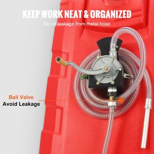 Serbatoio Portatile da 32 Galloni con Pompa di Trasferimento Manuale e Ruote per Stoccaggio Diesel e Benzina per Attrezzature di Movimentazione Materiali - Product Image 5